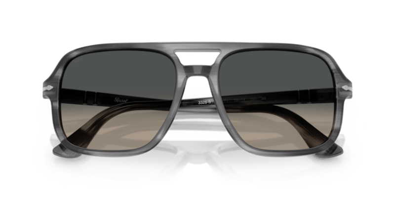 Striped Grey - 0PO3328S 8056262355923 Persol Sunglasses Man Pilot