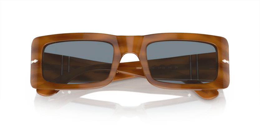 0PO3332S - Persol - (Striped Brown) Light Blue - 54 - 22 - 140 MM - Ardor Eyewear 8056597940627