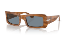 0PO3332S - Persol - (Striped Brown) Light Blue - 54 - 22 - 140 MM - Ardor Eyewear 8056597940627