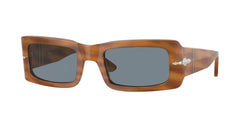 0PO3332S - Persol - (Striped Brown) Light Blue - 54 - 22 - 140 MM - Ardor Eyewear 8056597940627