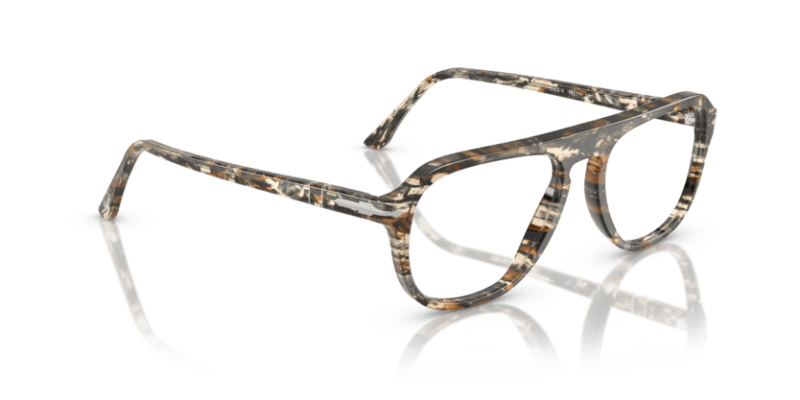 Amber Brown/Pirate Black - 0PO3368V 8056262350119 Persol Eyeglasses Unisex Pilot