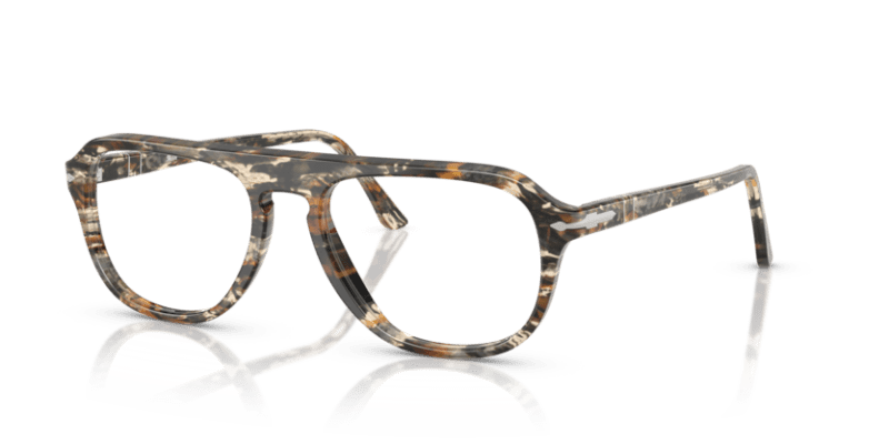 Amber Brown/Pirate Black - 0PO3368V 8056262350119 Persol Eyeglasses Unisex Pilot