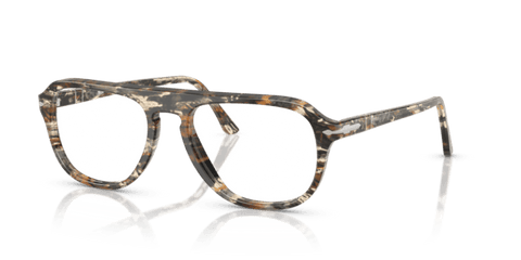 Amber Brown/Pirate Black - 0PO3368V 8056262350119 Persol Eyeglasses Unisex Pilot