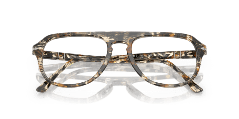 Amber Brown/Pirate Black - 0PO3368V 8056262350119 Persol Eyeglasses Unisex Pilot