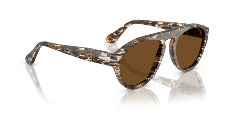 Amber Brown/Pirate Black - 0PO3370S 8056262355848 Persol Sunglasses Unisex Pilot