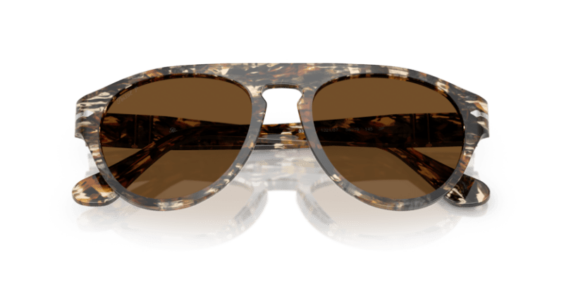 Amber Brown/Pirate Black - 0PO3370S 8056262355848 Persol Sunglasses Unisex Pilot