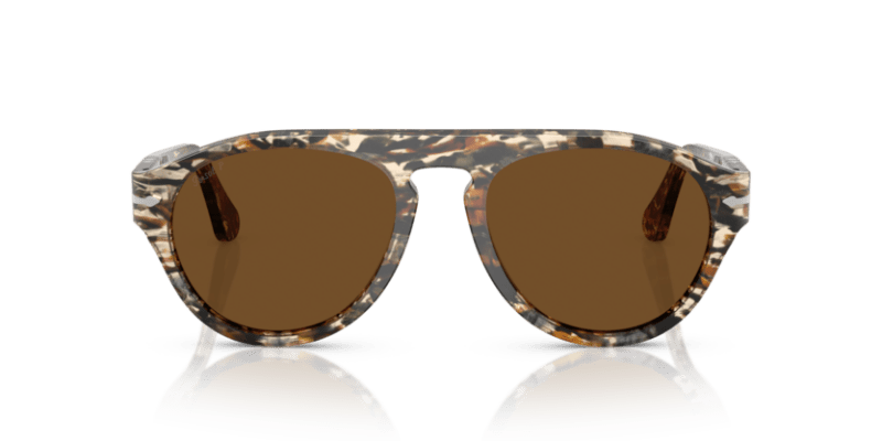 Amber Brown/Pirate Black - 0PO3370S 8056262355848 Persol Sunglasses Unisex Pilot