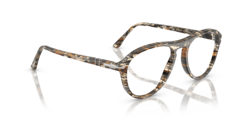 Amber Brown/Pirate Black - 0PO3371V 8056262357613 Persol Eyeglasses Unisex Pilot