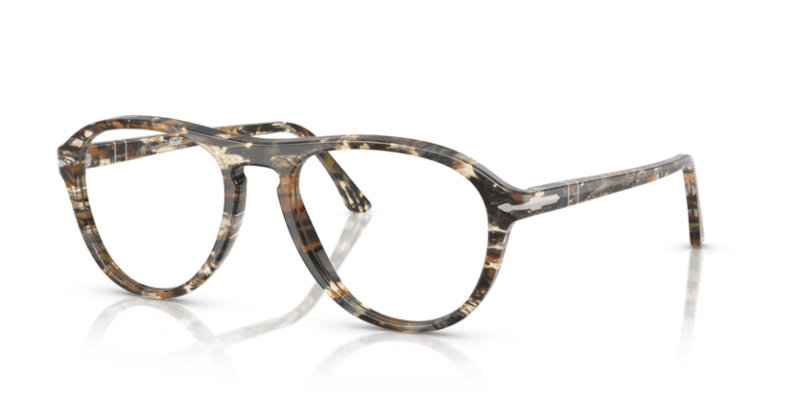 Amber Brown/Pirate Black - 0PO3371V 8056262357613 Persol Eyeglasses Unisex Pilot