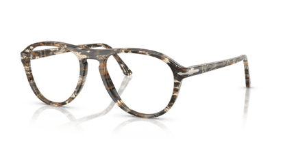 Amber Brown/Pirate Black - 0PO3371V 8056262357613 Persol Eyeglasses Unisex Pilot