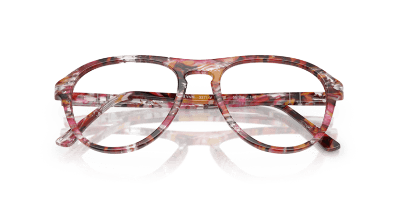 Cyclamen/Khaki - 0PO3371V 8056262357590 Persol Eyeglasses Unisex Pilot