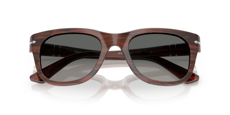 Striped Burgundy - 0PO3372S 8056262357132 Persol Sunglasses Unisex Square