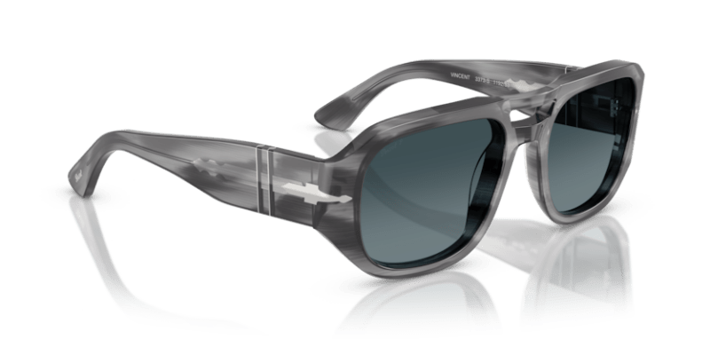 Striped Grey - 0PO3373S 8056262357378 Persol Sunglasses Unisex Pilot