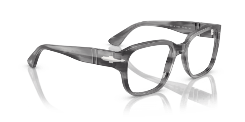 Striped Grey - 0PO3374V 8056262360392 Persol Eyeglasses Unisex Square