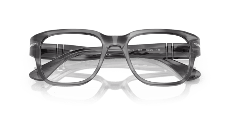 Striped Grey - 0PO3374V 8056262360392 Persol Eyeglasses Unisex Square