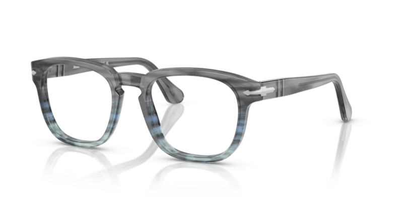 Striped Grey - 0PO3376V 8056262347386 Persol Eyeglasses Unisex Square