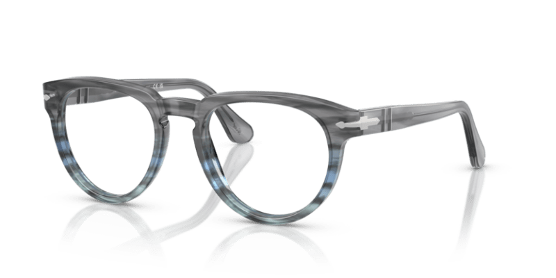 Striped Grey - 0PO3377V 8056262348369 Persol Eyeglasses Unisex Phantos