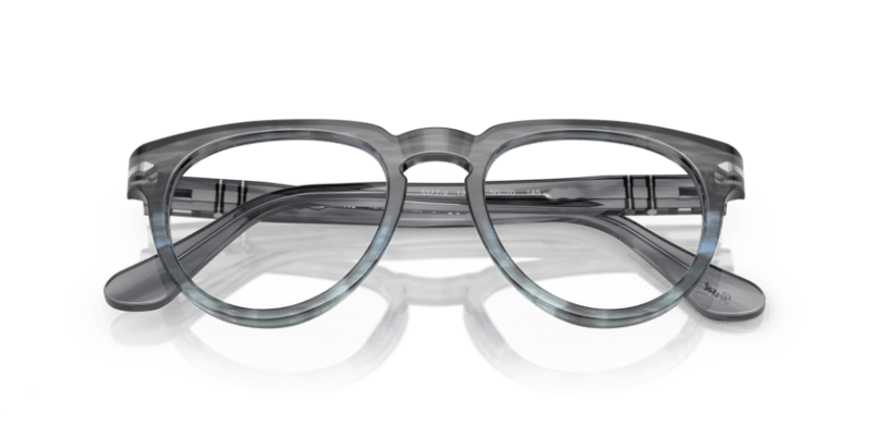 Striped Grey - 0PO3377V 8056262348369 Persol Eyeglasses Unisex Phantos