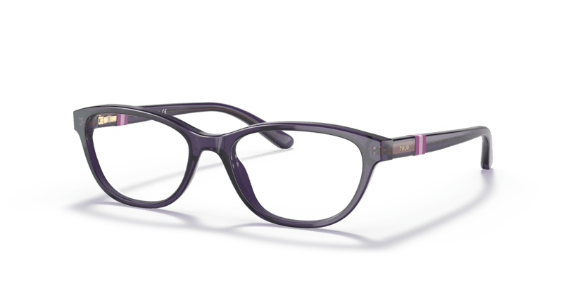 0PP8542 - Polo Prep - Violet - (Shiny Transparent Purple 5575) - 48 - 16 - 130 MM - Ardor Eyewear 8056597421591