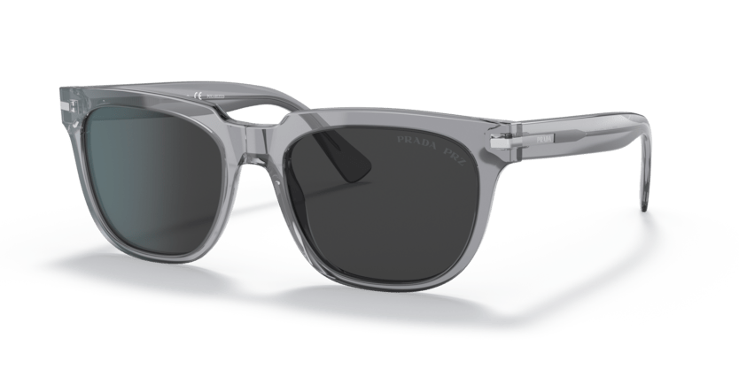 0PR 04YS - Prada - Frame: Grey - (Transparent Grey 08U08G) - Lens: Polarized Black Polarized - 56 MM - Ardor Eyewear