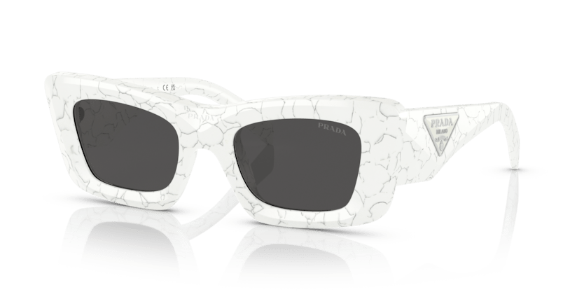 0PR 13ZS - Prada - (Matte White Marble) Dark Grey - 50 - 21 - 140 MM - Ardor Eyewear 8056597744423