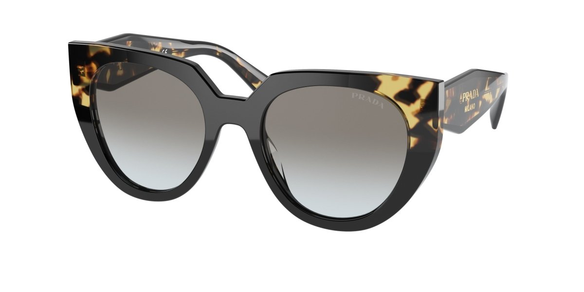 0PR 14WS - Prada - (Black/Tortoise) Grey Gradient - 52 - 20 - 140 MM - Ardor Eyewear 8056597436076