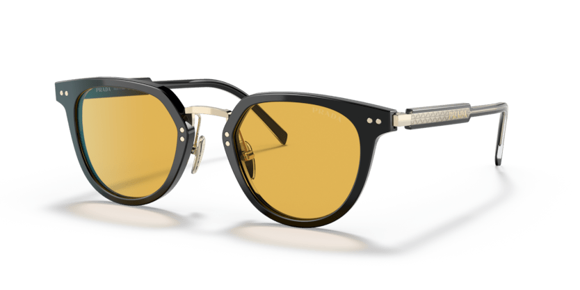 0PR 17YS - Prada - Frame: Black - (Black AAV07M) - Lens: Yellow Orange - 49 MM - Ardor Eyewear