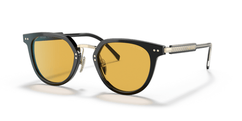 0PR 17YS - Prada - Frame: Black - (Black AAV07M) - Lens: Yellow Orange - 49 MM - Ardor Eyewear