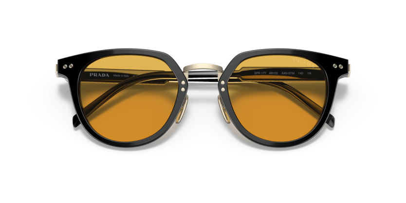 0PR 17YS - Prada - Frame: Black - (Black AAV07M) - Lens: Yellow Orange - 49 MM - Ardor Eyewear