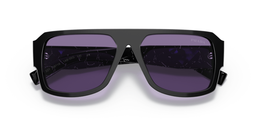 0PR 22YS - Prada - (Black) Violet Mirror Internal Silver - 56 - 16 - 140 MM - Ardor Eyewear 8056597629515