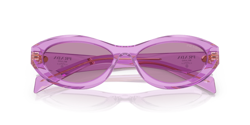 0PR 26ZS - Prada - (Transparent Amethyst) Dark Violet Mirror Silver Int - 55 - 16 - 145 MM - Ardor Eyewear 8056262083949