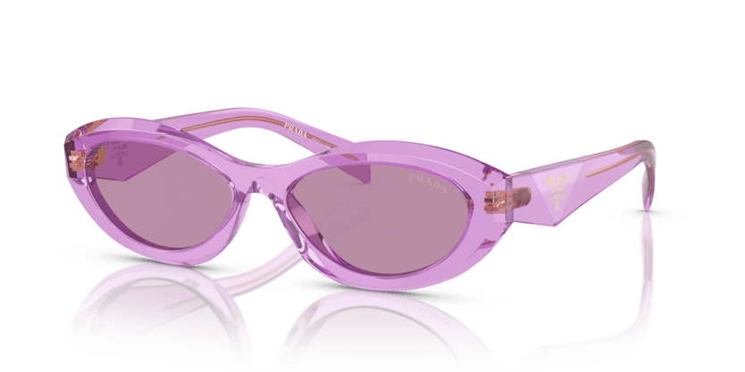 0PR 26ZS - Prada - (Transparent Amethyst) Dark Violet Mirror Silver Int - 55 - 16 - 145 MM - Ardor Eyewear 8056262083949