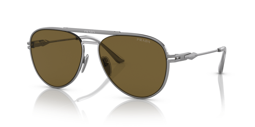 0PR 54ZS - Prada - (Matte Gunmetal/Shiny) Dark Brown - 57 - 16 - 140 MM - Ardor Eyewear 8056597744454