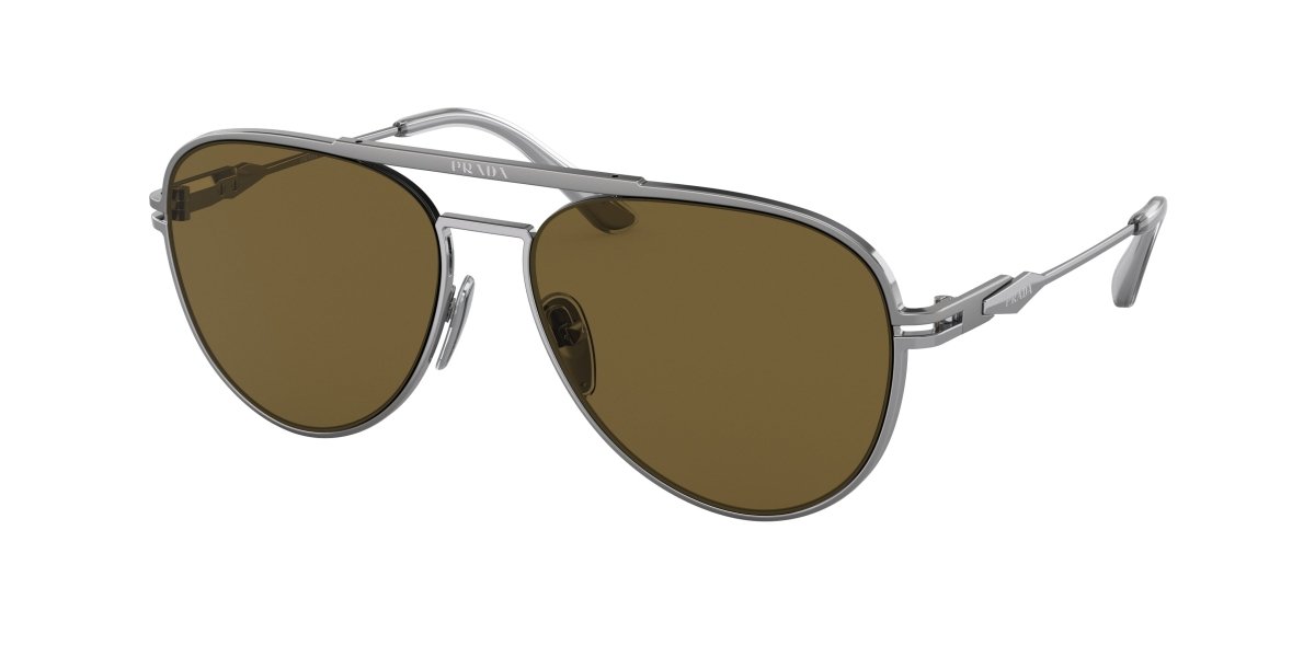 0PR 54ZS - Prada - (Matte Gunmetal/Shiny) Dark Brown - 57 - 16 - 140 MM - Ardor Eyewear 8056597744454