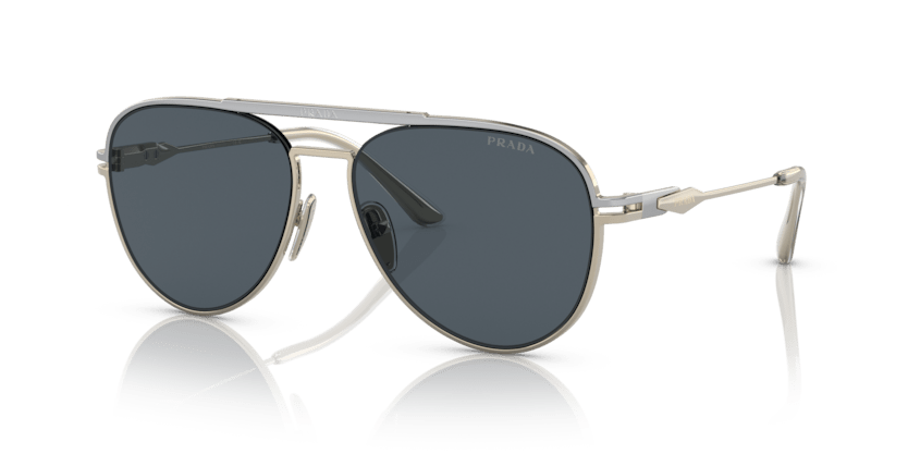 0PR 54ZS - Prada - (Silver/Pale Gold) Dark Grey - 57 - 16 - 140 MM - Ardor Eyewear 8056597744461