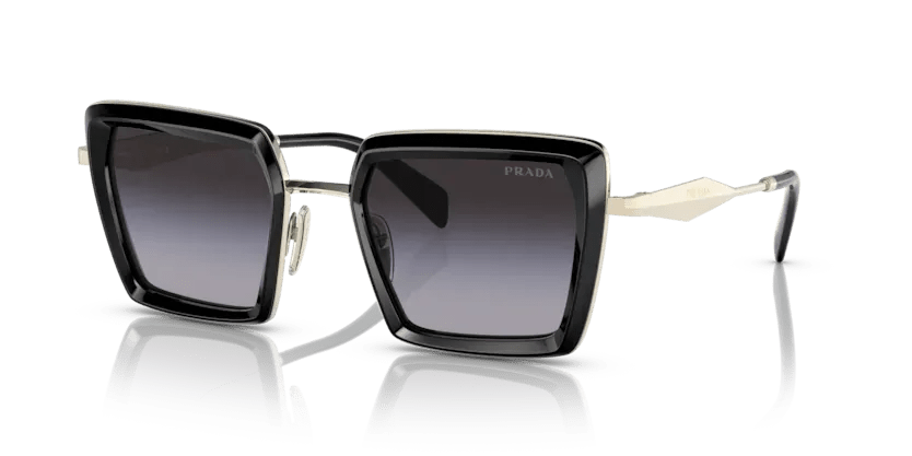 0PR 55ZS - Prada - (Black/Pale Gold) Grey Gradient - 52 - 22 - 140 MM - Ardor Eyewear 8056597745611