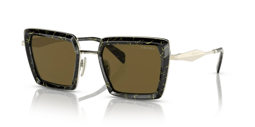 0PR 55ZS - Prada - Black/yellow marble - 52mm - Ardor Eyewear 8056597745598