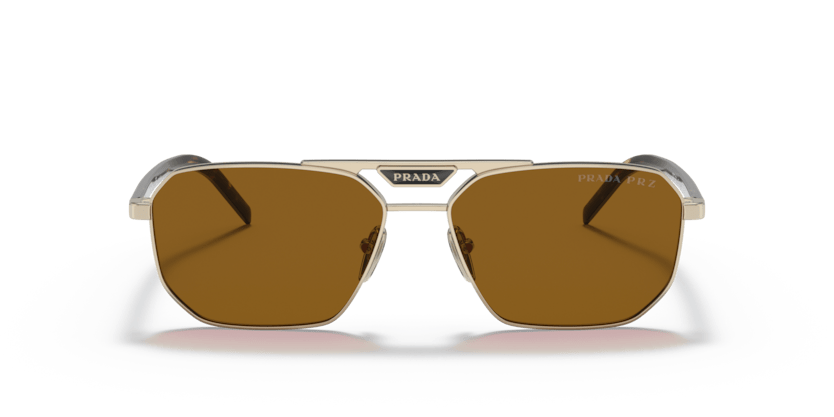 0PR 58YS - Prada - Frame: Gold - (Pale Gold ZVN5Y1) - Lens: Polar Dark Brown Polarized - 57 MM - Ardor Eyewear