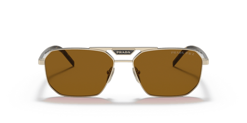 0PR 58YS - Prada - Frame: Gold - (Pale Gold ZVN5Y1) - Lens: Polar Dark Brown Polarized - 57 MM - Ardor Eyewear