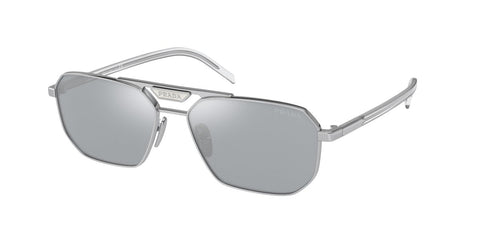 0PR 58YS - Prada - Frame: Silver - (Silver 1BC02R) - Lens: Blue Mirror Silver 80 - 57 MM - Ardor Eyewear