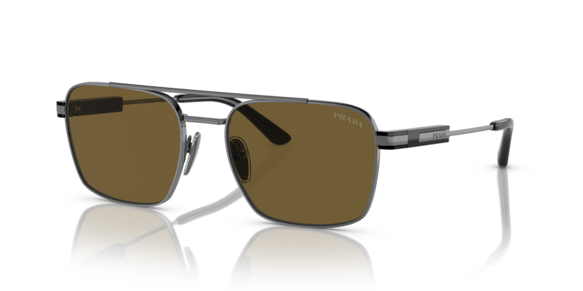 0PR 67ZS - Prada - Frame: Grey - (Gunmetal 5AV01T) - Lens: Dark Brown - 56 MM - Ardor Eyewear