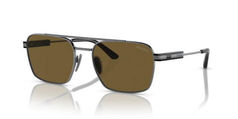 0PR 67ZS - Prada - Frame: Grey - (Gunmetal 5AV01T) - Lens: Dark Brown - 56 MM - Ardor Eyewear