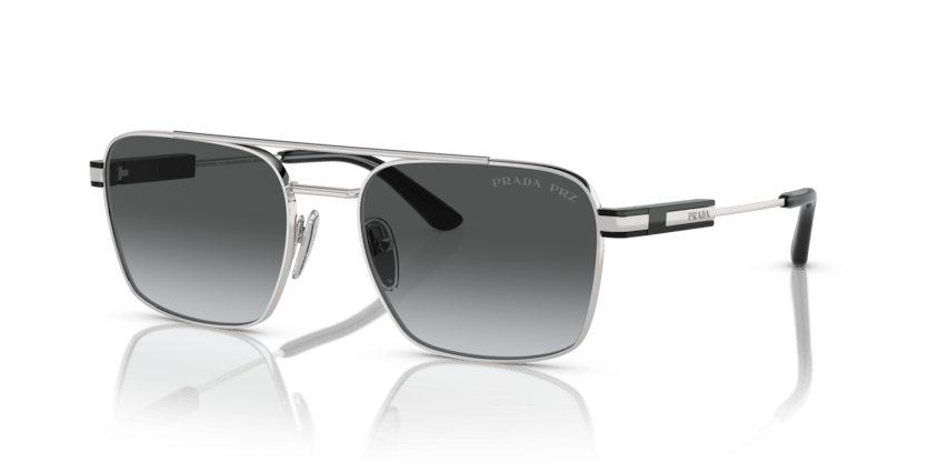 0PR 67ZS - Prada - Frame: Silver - (Silver 1BC5W1) - Lens: Polar Grey Gradient Polarized - 56 MM - Ardor Eyewear