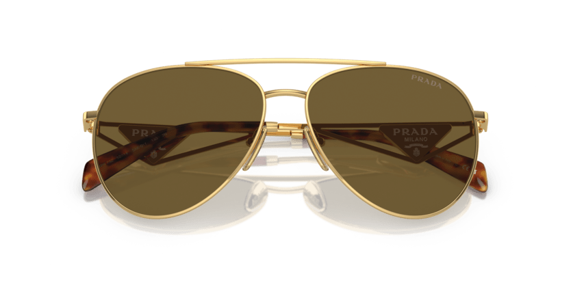 0PR 73ZS - Prada - (Gold) Dark Brown - 58 - 14 - 140 MM - Ardor Eyewear 8056597899703