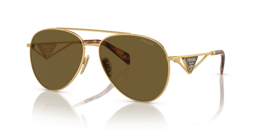 0PR 73ZS - Prada - (Gold) Dark Brown - 58 - 14 - 140 MM - Ardor Eyewear 8056597899703