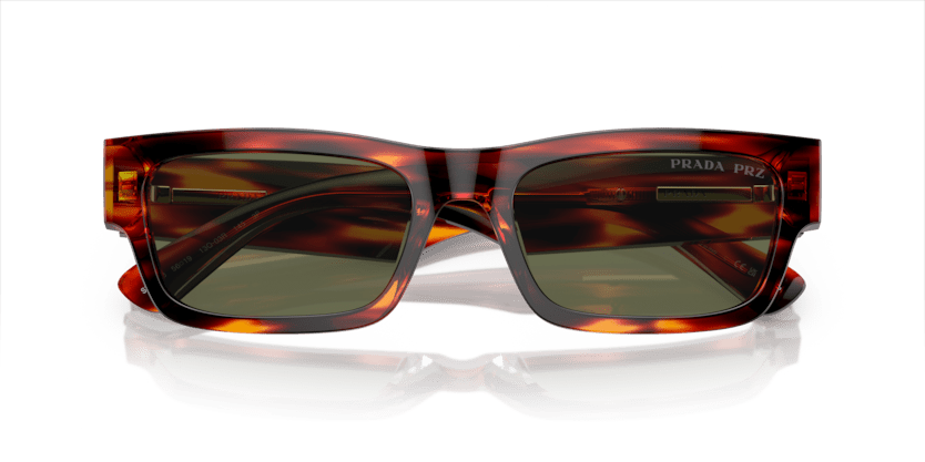 0PR A03S - Prada - (Red/Black Havana) Green Polar Polarized - 56 - 19 - 145 MM - Ardor Eyewear 8056597970662