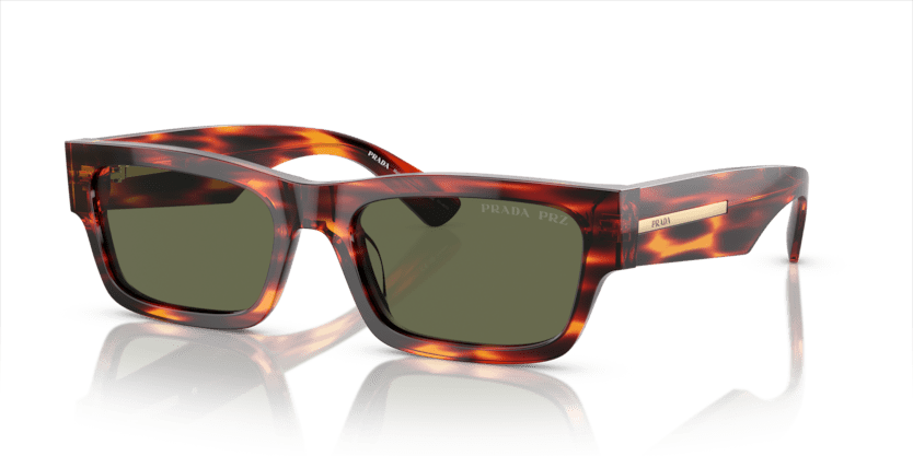 0PR A03S - Prada - (Red/Black Havana) Green Polar Polarized - 56 - 19 - 145 MM - Ardor Eyewear 8056597970662