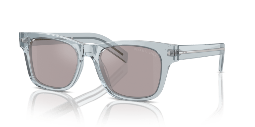 0PR A17S - Prada - (Transparent Azure) Grey Polarized Mirror Gold - 51 - 19 - 145 MM - Ardor Eyewear 8056262134702