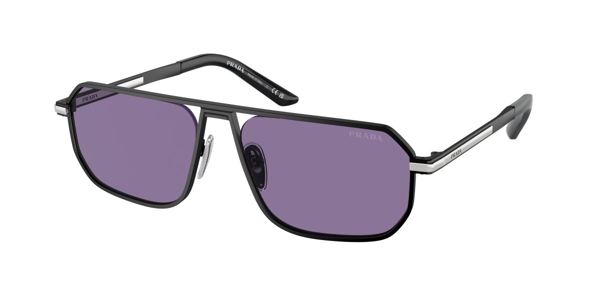 0PR A53S - Prada - (Matte Black) Violet Mirror Internal Silver - 59 - 17 - 145 MM - Ardor Eyewear 8056597973069