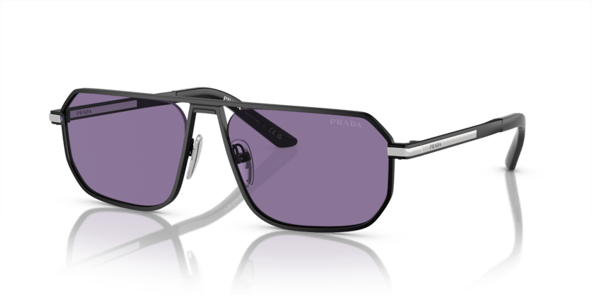 0PR A53S - Prada - (Matte Black) Violet Mirror Internal Silver - 59 - 17 - 145 MM - Ardor Eyewear 8056597973069